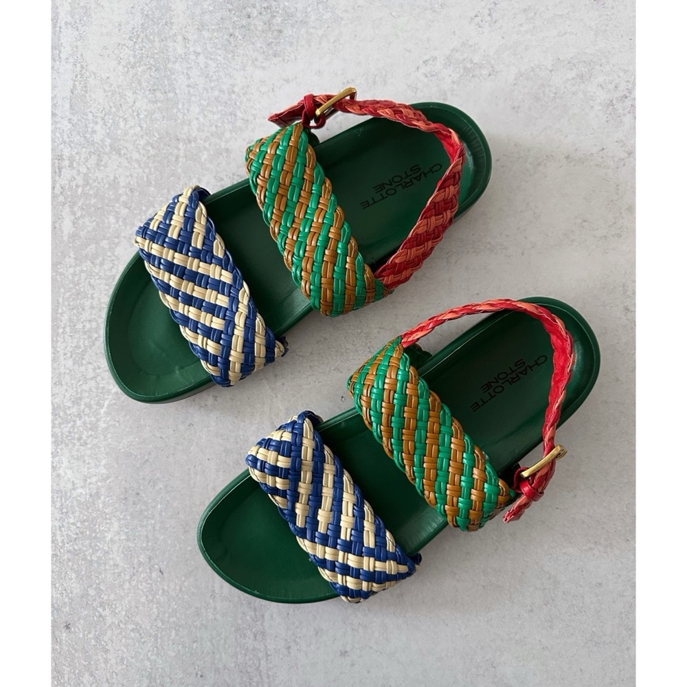 Charlotte Stone Multicolor Braided Sandals